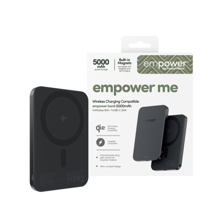 empower by PanzerGlass Trådløs power bank 5000mAh 15Watt 1xUSB-C Space Black